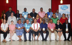 The delegates that were in Apia for a people smuggling/human trafficking transnational crime workshop.