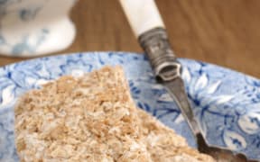 A bowl of Weetbix cereal in milk