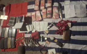 Gear unearthed during Indonesian police raid on West Papuan Mikail Merani's house in Yapen, 29 March 2017.