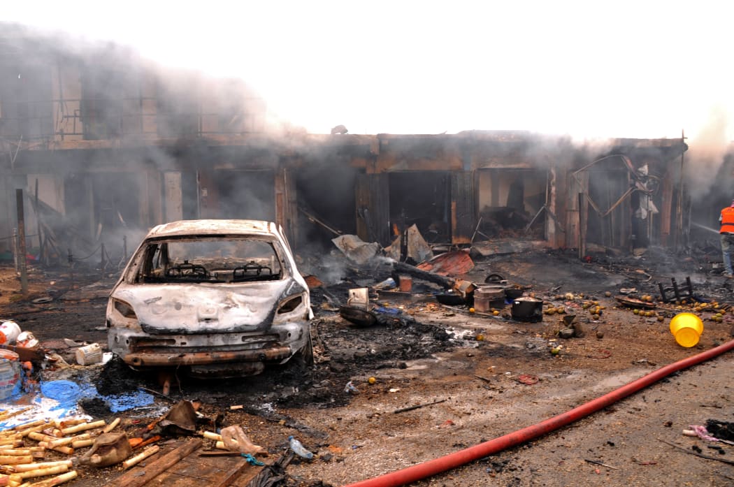 The bomb blast at the Terminus market in the city of Jos is thought to be the work of Boko Haram.