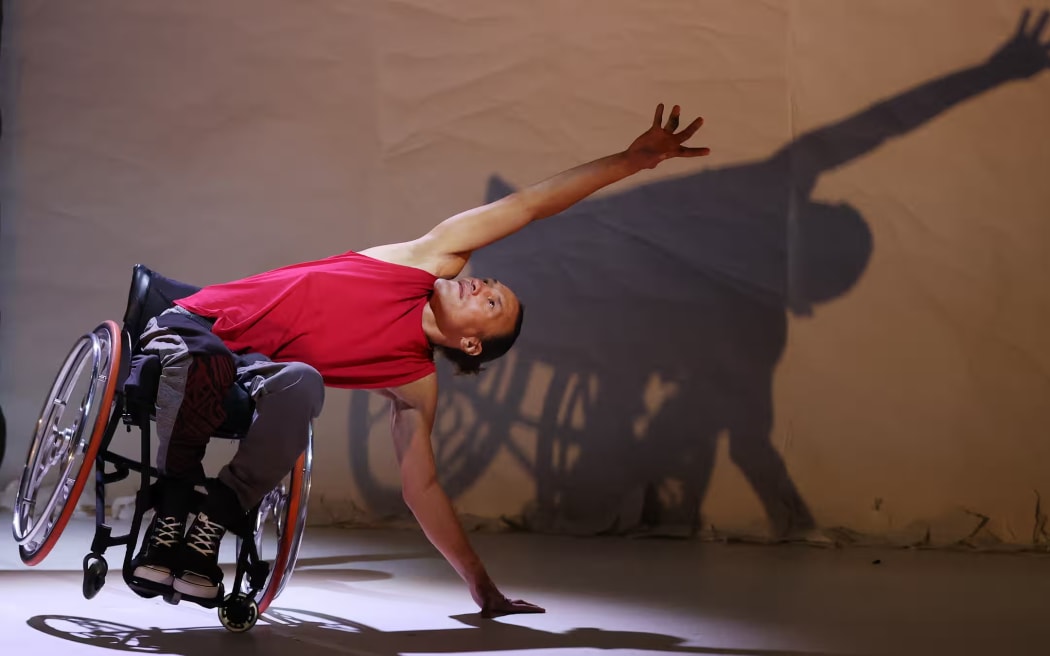 Rodney Bell rehearses his autobiographical performance work Meremere