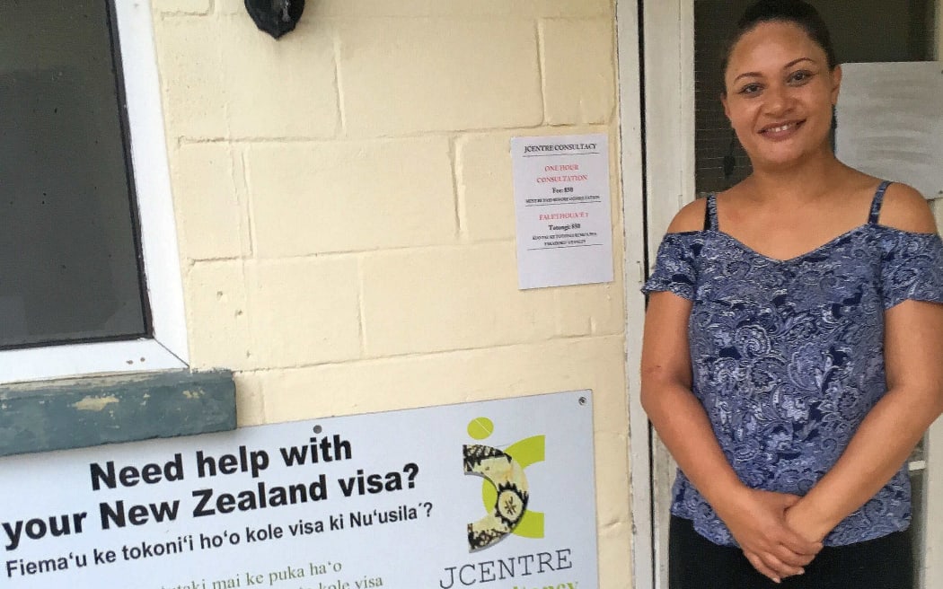 Tongan Immigration advisor, Mary Nau, outside her office in Nuku'alofa