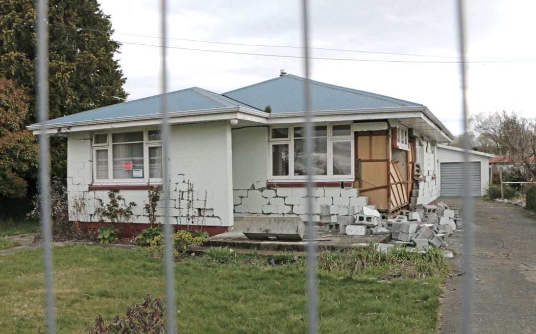 A damaged home in Waiau.