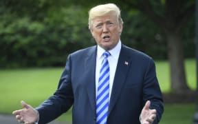 US President Donald Trump speaks to the media after meeting with North Korean Kim Yong Chol on June 1, 2018 at the White House in Washington,DC.