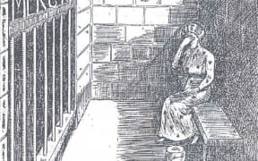 A cartoon from the NZ Truth protesting Alice Parkinson’s sentence of life in prison