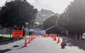 Covid-19 testing centre at Hataitai, Wellington.