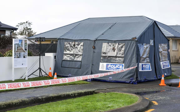 Police are conducting a forensic examination at a house on Trevor Street in Christchurch's Hornby in relation to the disappearance of missing real estate agent Yanfei Bao. Picture taken on 25 July, 2023.