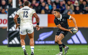 Stephen Perofeta in action for the All Blacks.