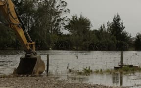 Snodglass Road in Westport was flooded in many areas, inundating homes as a result of former cyclone Fehi.
