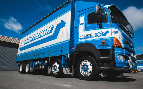 Mainfreight truck at a depot