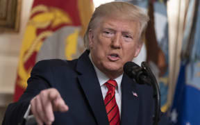 United States President Donald J. Trump answers reporter's questions after making a statement at the White House in Washington, DC on the death of ISIS leader Abu Bakr al-Baghdadi during a U.S. military raid in Syria on Sunday, October 27, 2019.
