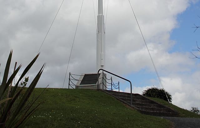 Te Maiki Hill flagstaff, Russell, Northland.