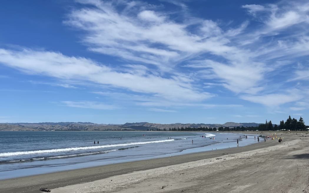 Waikanae beach is often packed but without R and V goers, it’s a lot quieter.