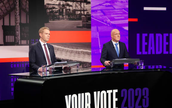 TVNZ Leaders Debate held on 19 September with Labour's Chris Hipkins and National's Christopher Luxon.
