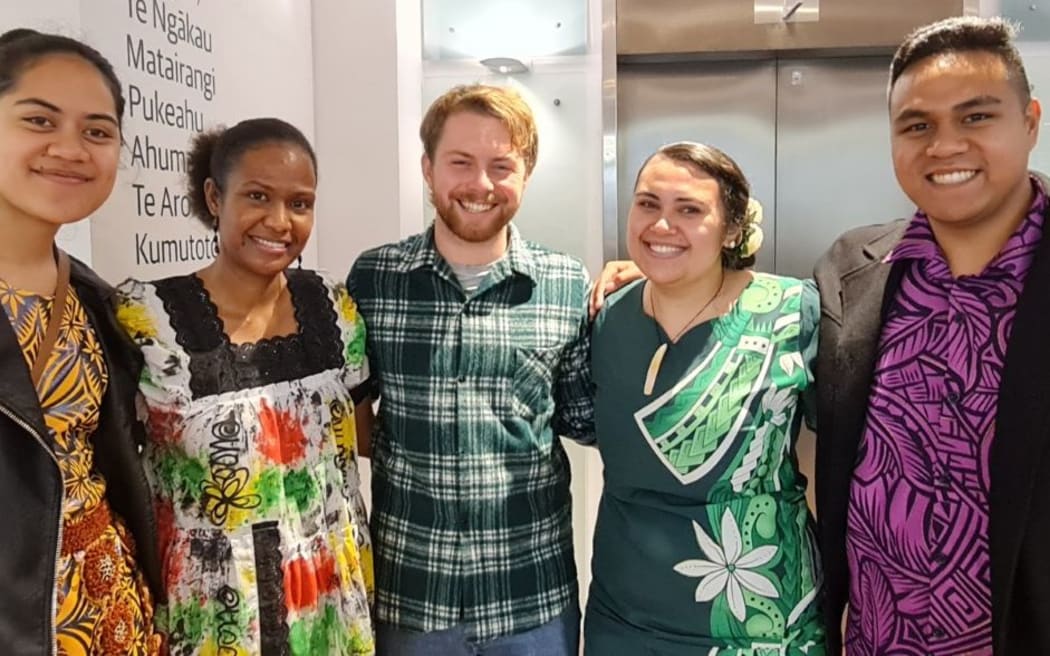 (L-R) Siuola Vaipuna, Felisa Lini, Michael Turnbull, Edwina Harris and Aaron Itinteang.