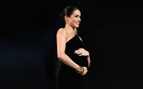 The Duchess of Sussex in a Givenchy dress at the 2018 British Fashion Awards