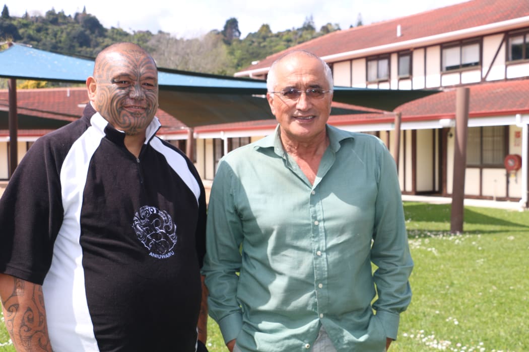 PhD student Fabian Mika and Dr Taiarahia Black