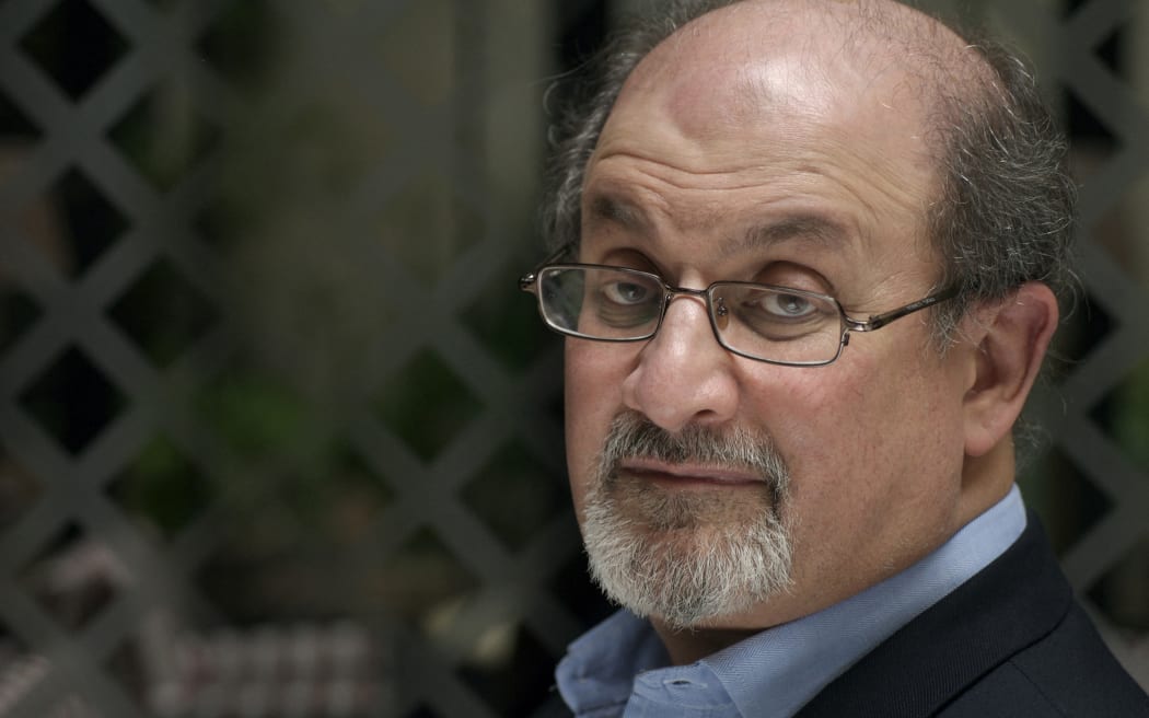 Salman Rushdie, English writer in 2008. Credit: Ulf Andersen / Aurimages. (Photo by ULF ANDERSEN / Ulf Andersen / Aurimages via AFP)