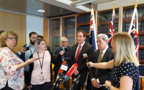 Police Minister Stuart Nash and NZ First leader Winston Peters discuss the allocation of 1800 police that came out of a coalition deal.