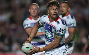 Chanel Harris-Tavita of the Warriors  Manly Warringah Sea Eagles v NZ Warriors.