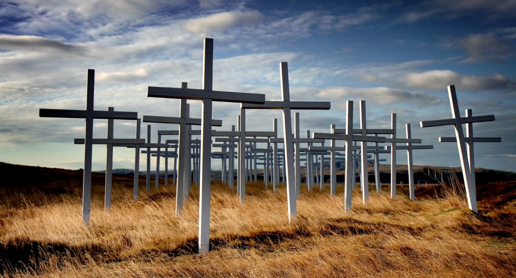 A memorial to those who have died in traffic accidents