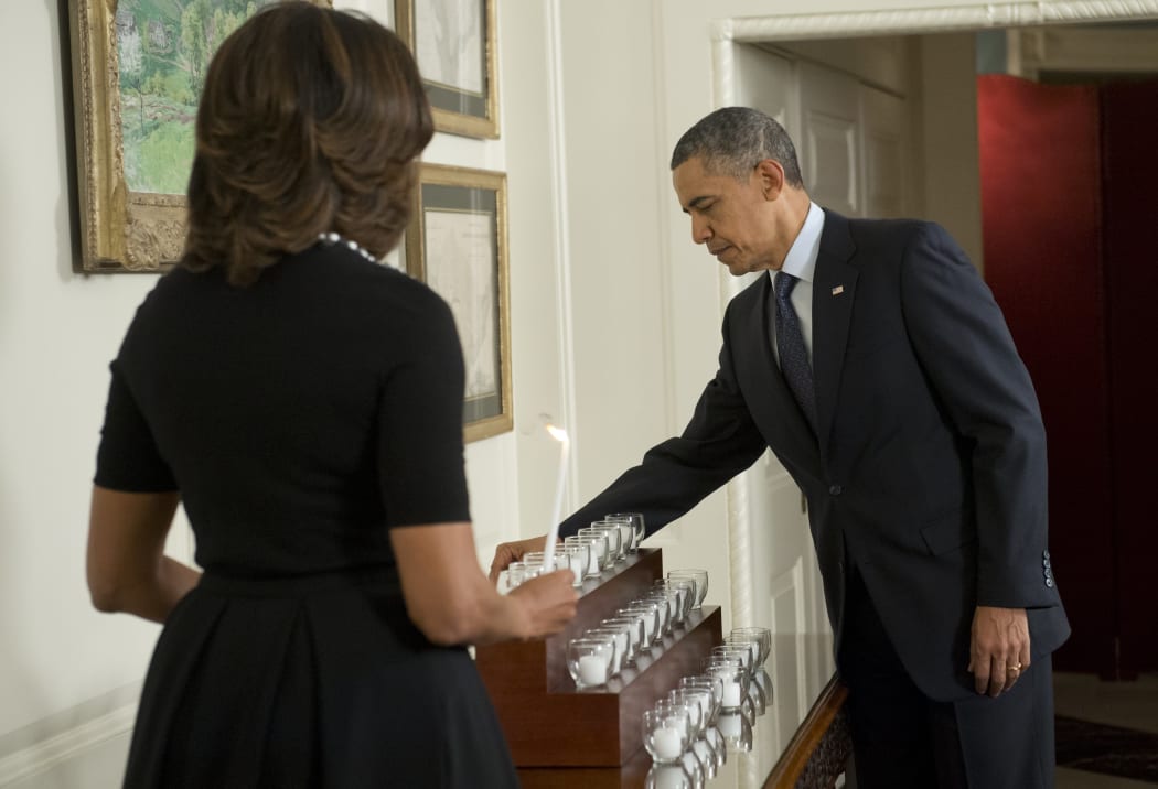 President Barack Obama and wife Michelle honoured students and teachers killed at Sandy Hook school.