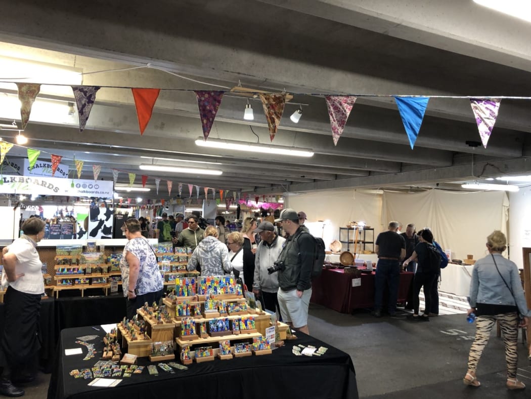 Punters at the Saturday Wellington Underground Market.