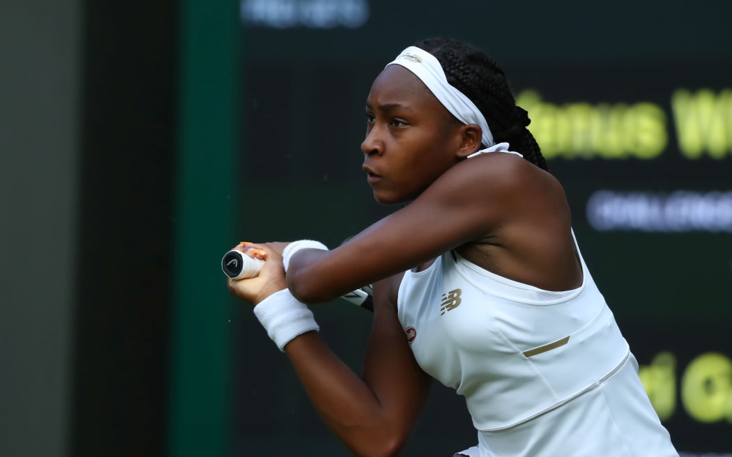 Wimbledon Tennis Tournament, Cori Gauff (USA).