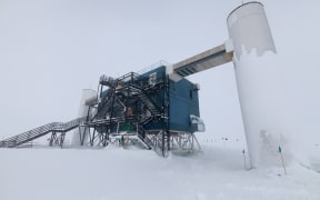 The IceCube array, the world's largest neutrino observatory.