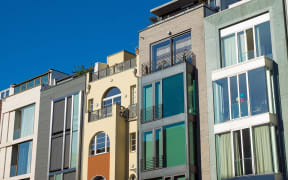 A line of townhouses in Berlin