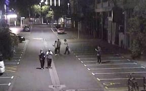CCTV footage of the serious assault in Wellington.