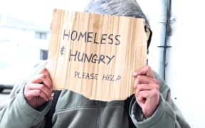 Jackson asking for help in central Christchurch.