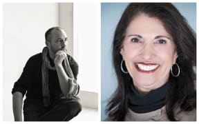 Author Colum McCann and Diane Foley, mother of murdered journalist, James Foley.
