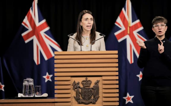 Prime Minister Jacinda Ardern announcing the Cabinet reshuffle.