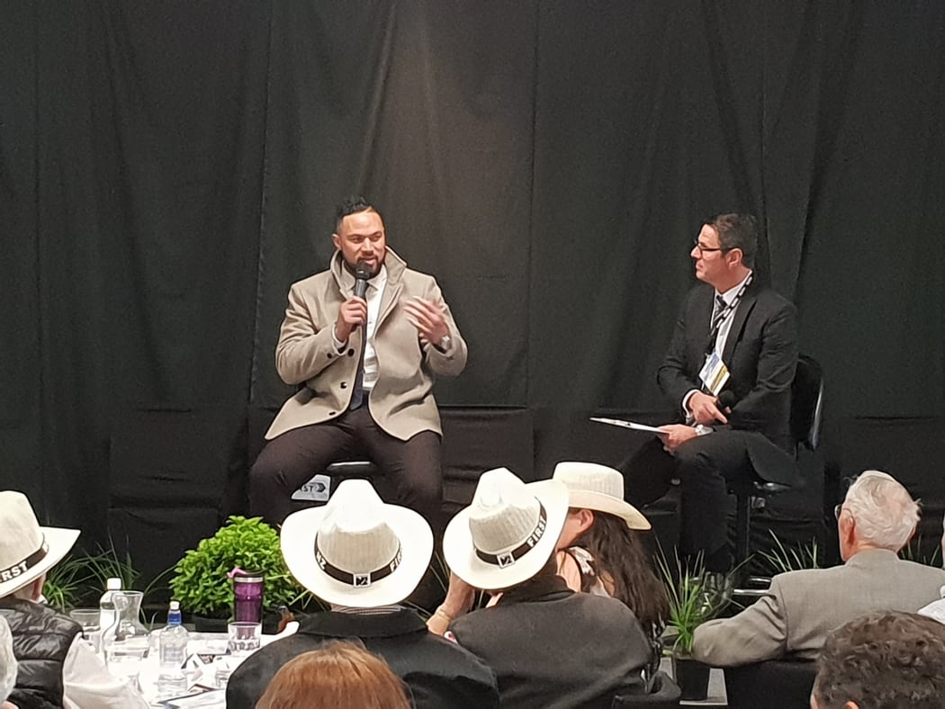 Joseph Parker at the NZ First conference.