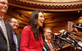 Jacinda Ardern addresses media after being elected Labour Party leader