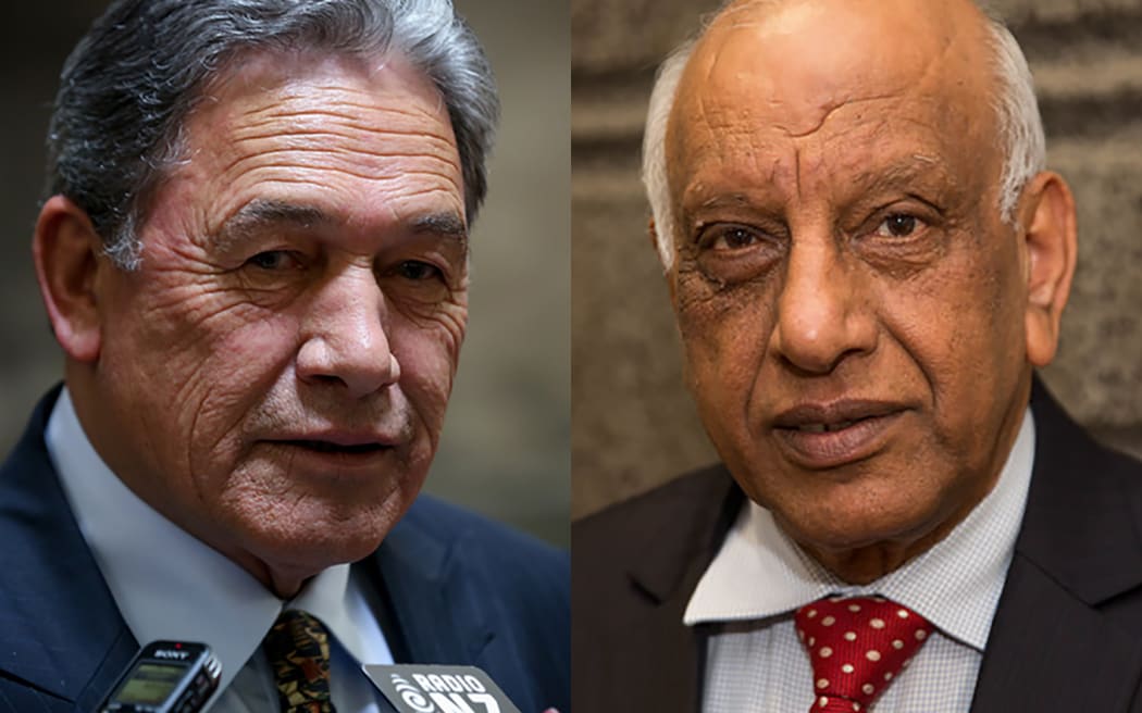 Winston Peters (left) and Roshan Nauhria