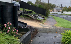 Damage to houses in St Heliers after a storm ripped through the Auckland suburb on Sunday night.