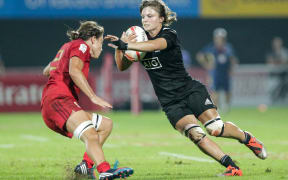 Michael Blyde on the burst during World Rugby's Sevens series