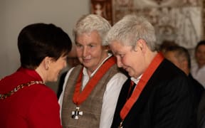 Dame Jools Topp, Dame Lynda Topp, Jackie Clarke and Chrstine Panapa have been celebrated at investiture ceremonies at Government House in Auckland.