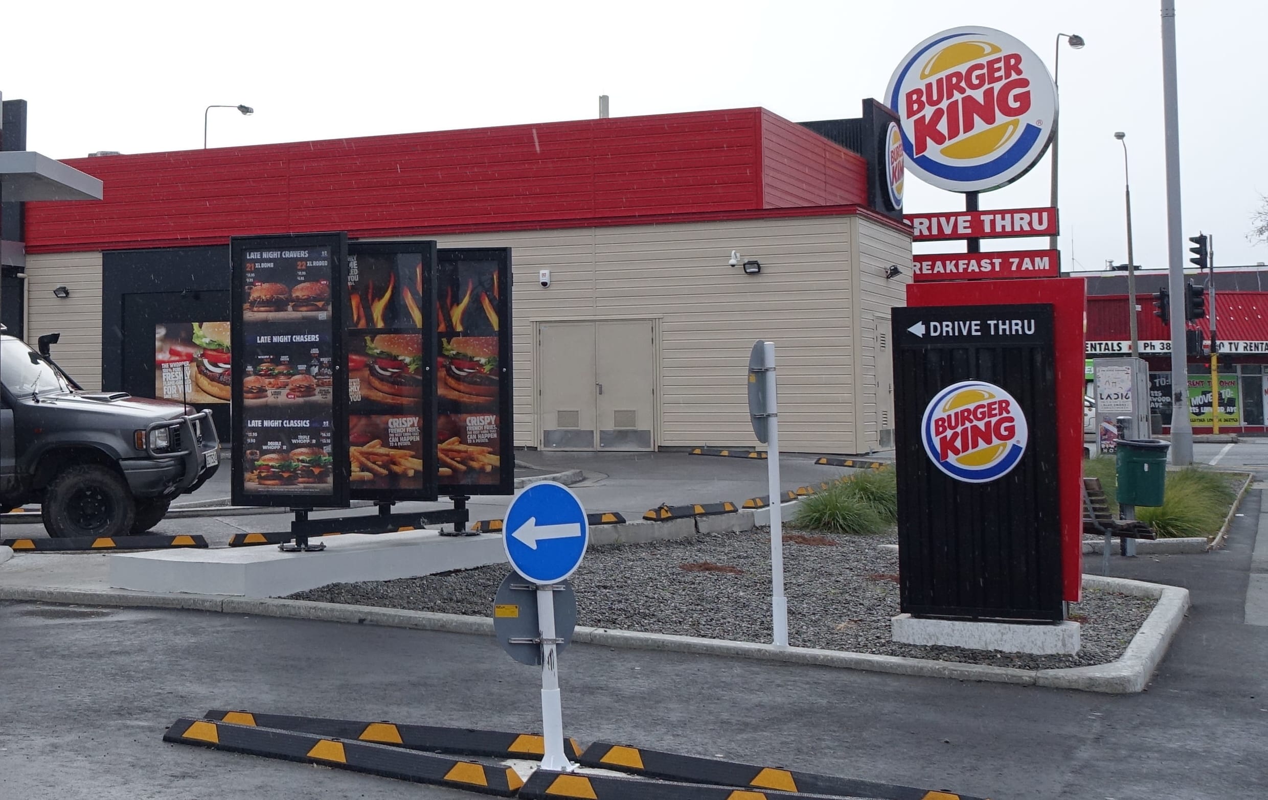 Burger King on the corner of Linwood Ave in Christchurch