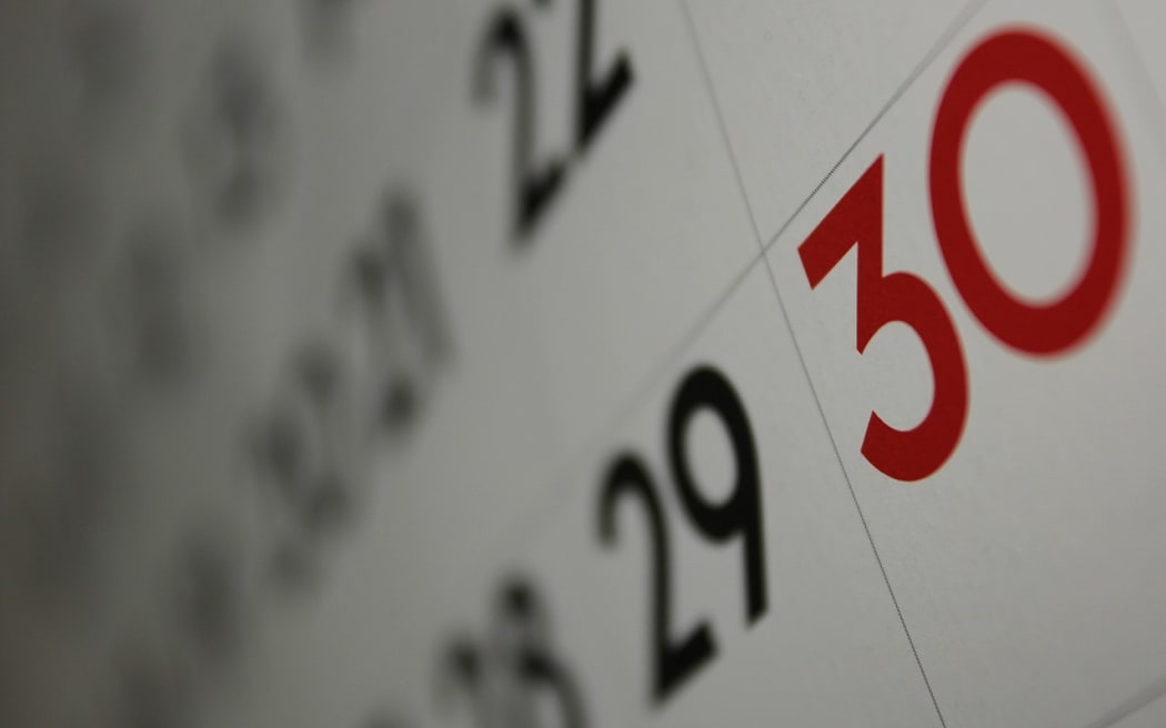 Calendar (close-up, shallow depth of field)