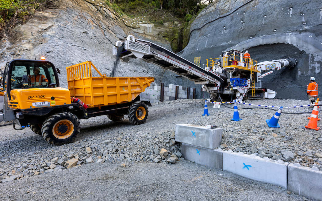 Te Ara o Te Ata - Mt Messenger Bypass project construction in February 2025.