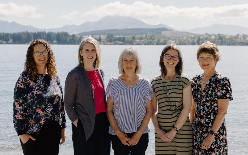 Health Action Wānaka steering committee (from left): Lucy Middendorf, Monique Mayze, Trish Fraser, Nicky McCarthy, Brigid Loughnan.