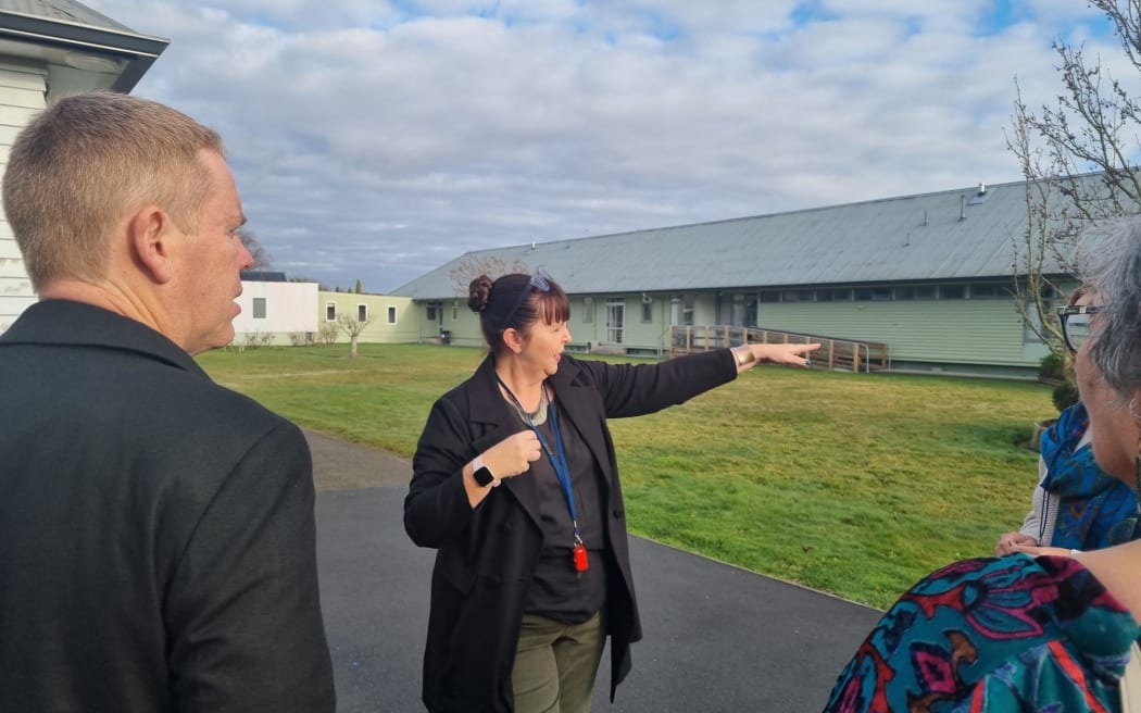 Salisbury School principal Ellie Salčin-Watts explains that some of the school's buildings, which are almost a century old, are in need of remedial work. Samantha Gee RNZ.