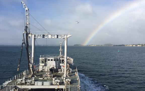 Navy's Endeavour returns home after its last long-term deployment. It will be decommissioned at the end of the year.