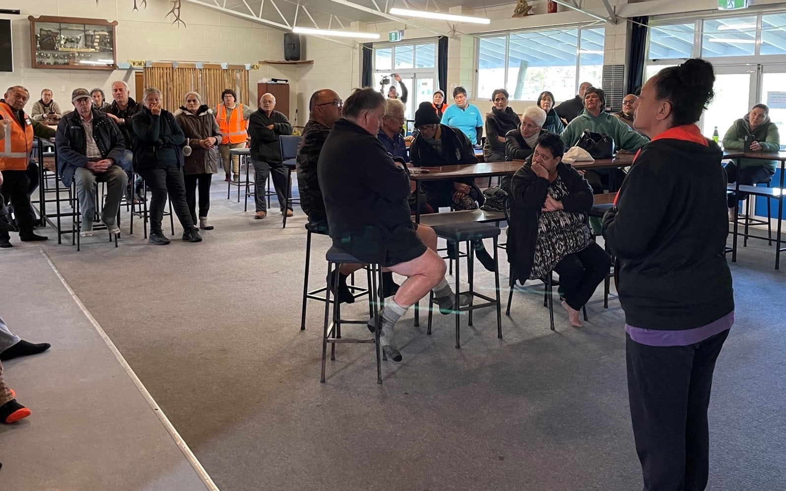 Gisborne community leaders met with residents this morning to discuss the flood clean up,