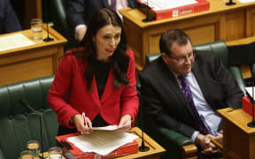 Jacinda Ardern in her first appearance in Parliament as new Labour leader.