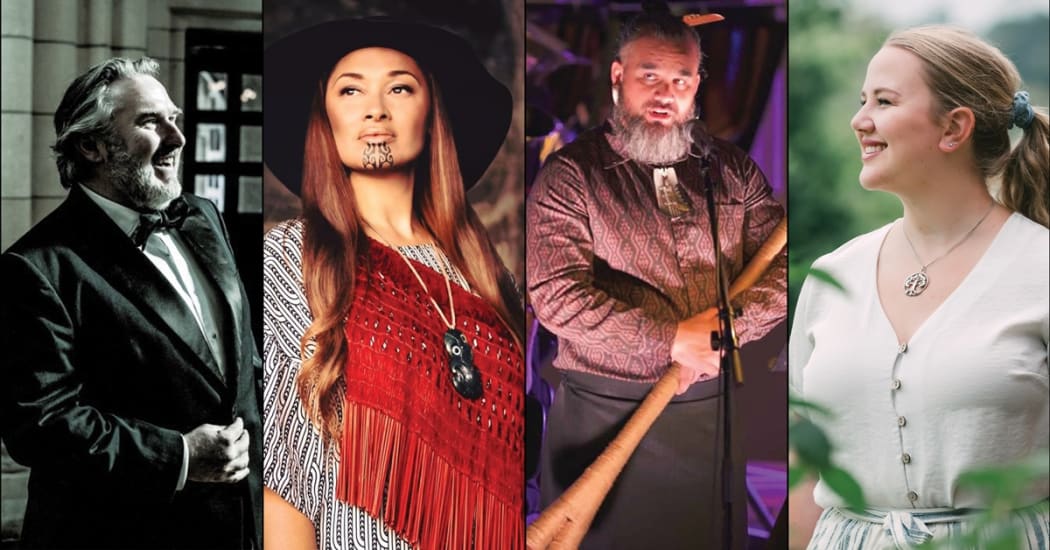 Simon O’Neill, Maisey Rika, Horomona Horo and Eliza Boom