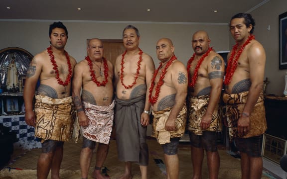 Avondale Road, Avondale, Auckland in 2005. From left: Lui Betham Pasina Betham Su‘a Tavui Pasina Iosefo Ah Ken Fune Betham unidentified and Gus Bet.